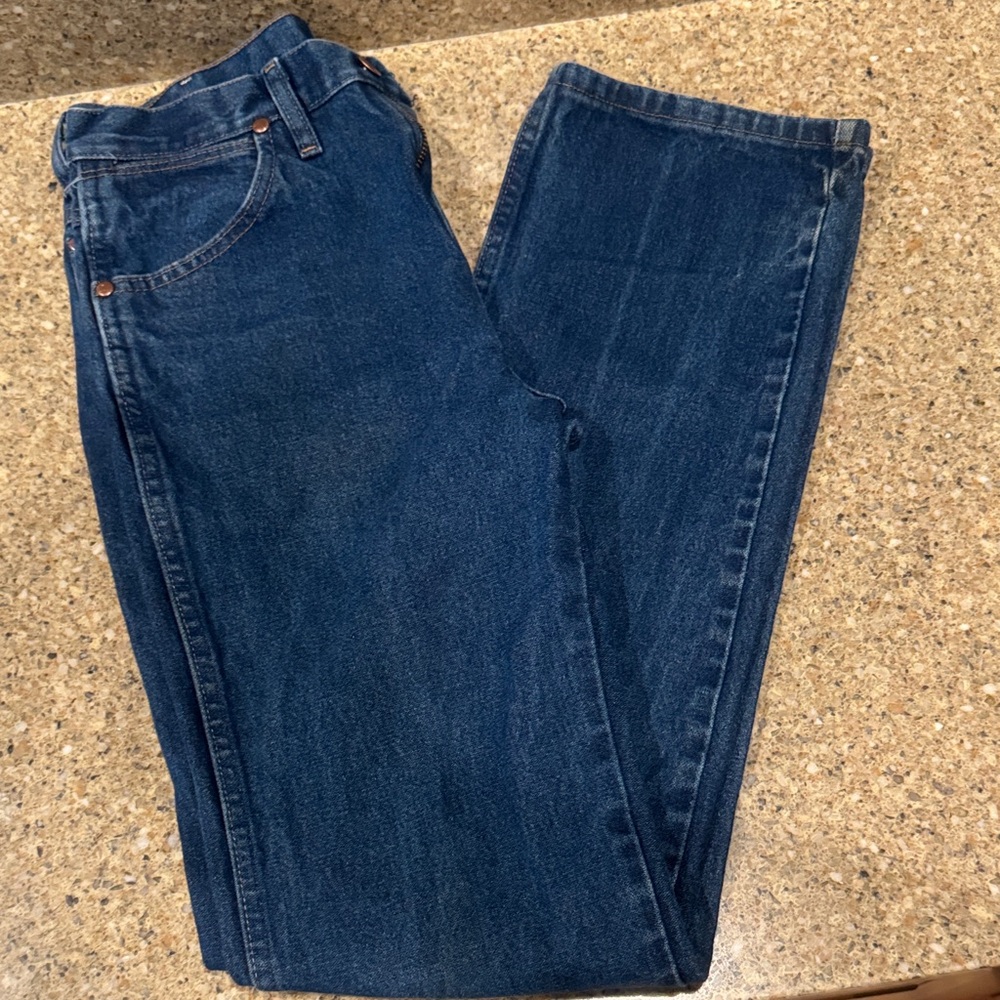 Wrangler Men's Slim Straight Jeans - Dark Blue